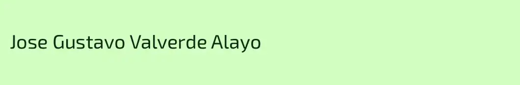 Jose Gustavo Valverde Alayo